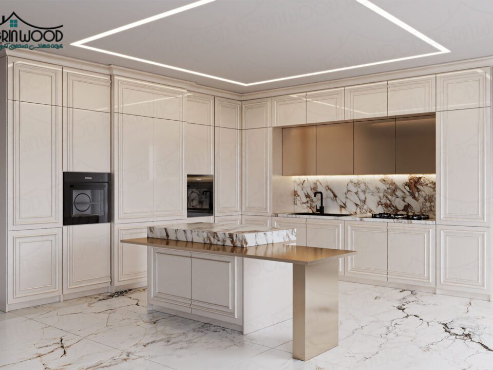 بهترین ترکیب رنگ کابینت نئوکلاسیک