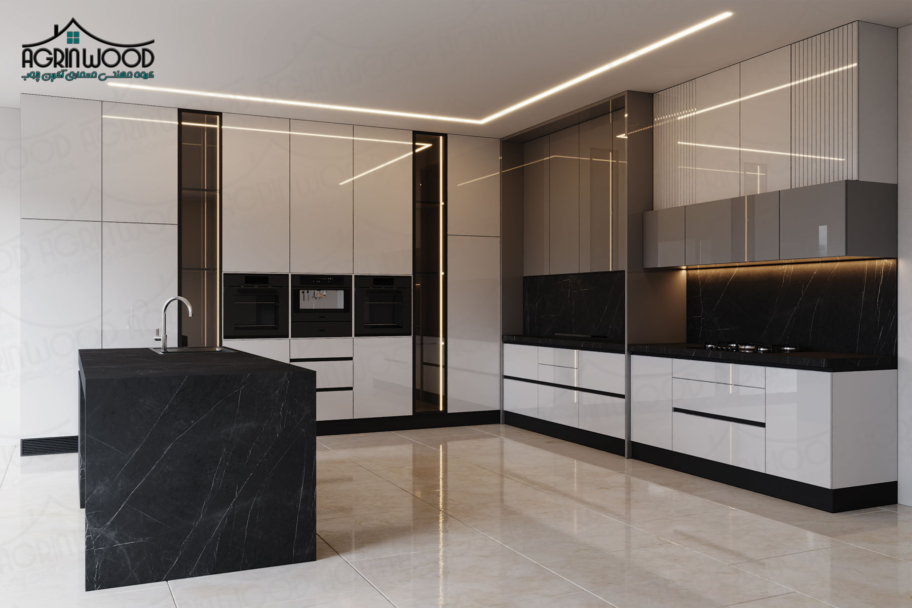 کابینت های گلاس مات یا براق