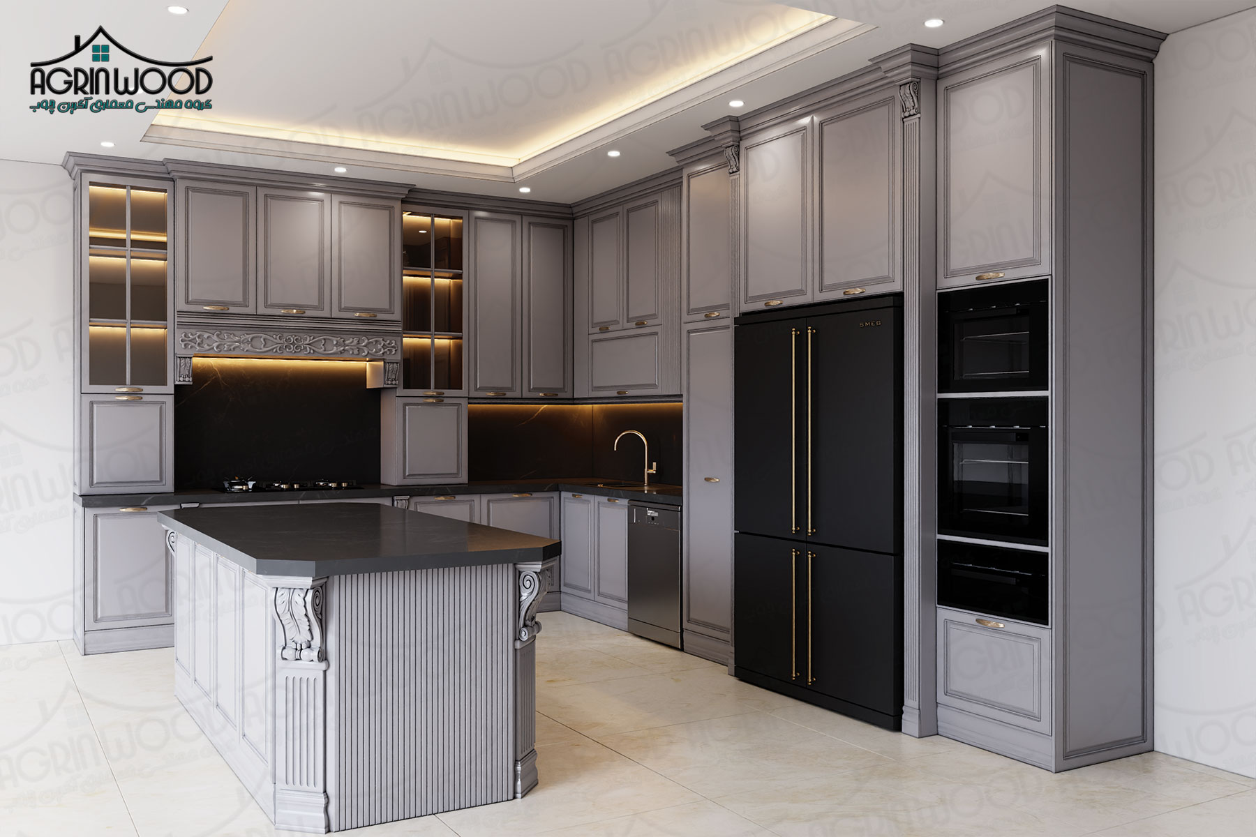 کابینت وکیوم کلاسیک ساده