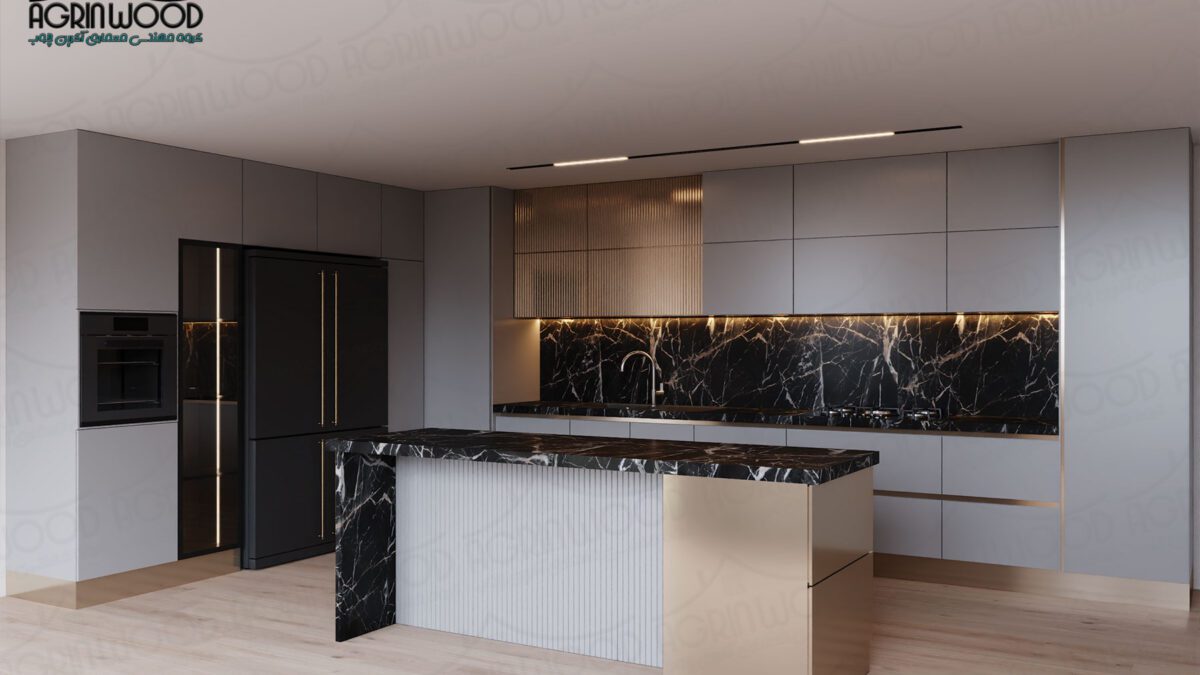 ترکیب کابینت های گلاس و ام دی اف