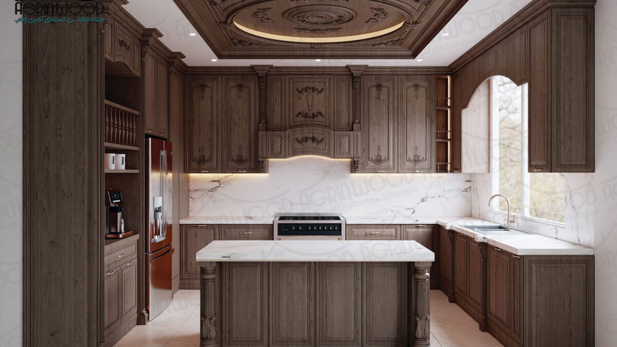 مدل جدید کابینت قهوه ای