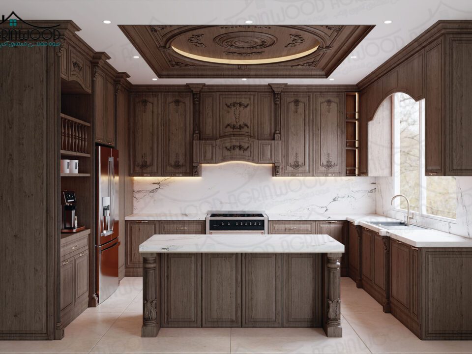 مدل جدید کابینت قهوه ای