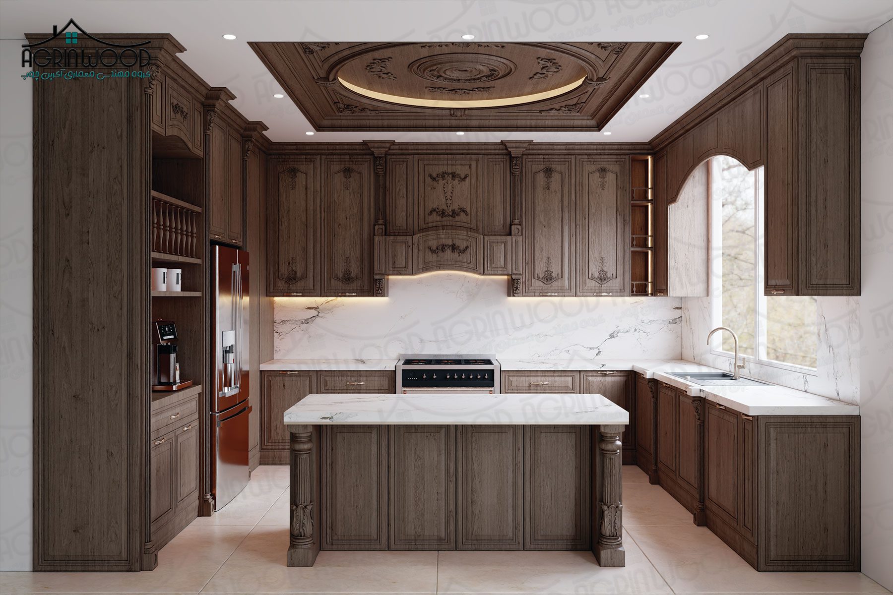 مدل جدید کابینت قهوه ای