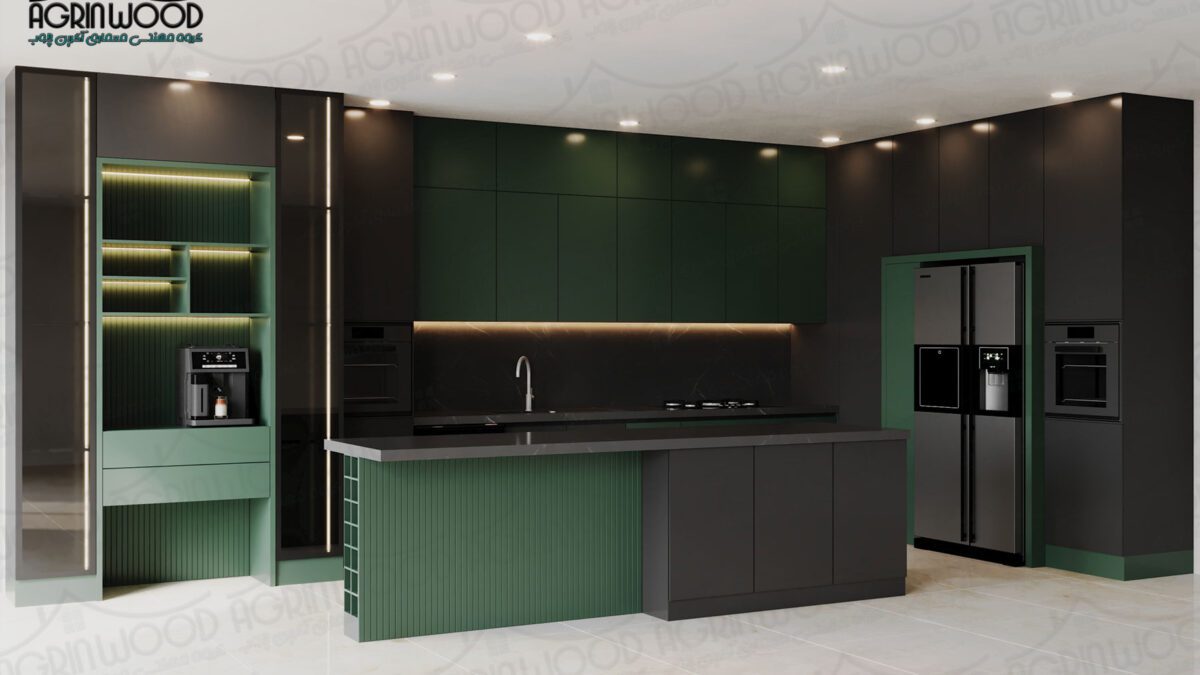 کابینت سبز مدرن