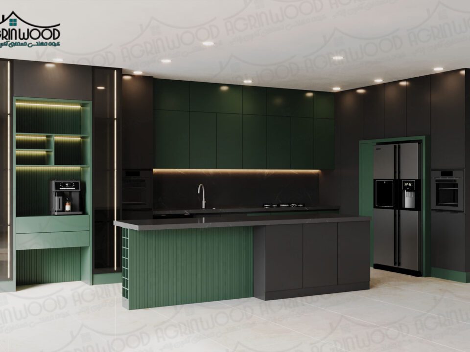 کابینت سبز مدرن