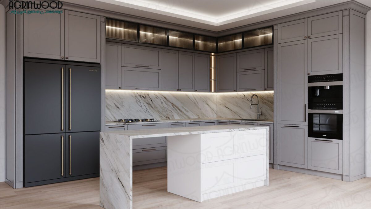 رنگ کابینت طوسی