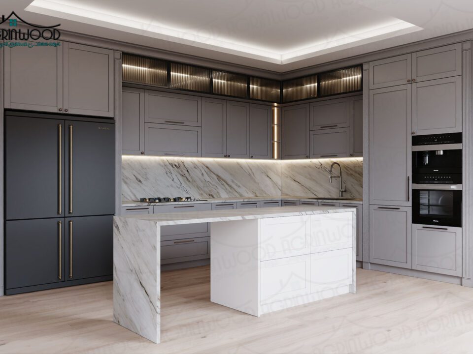 رنگ کابینت طوسی