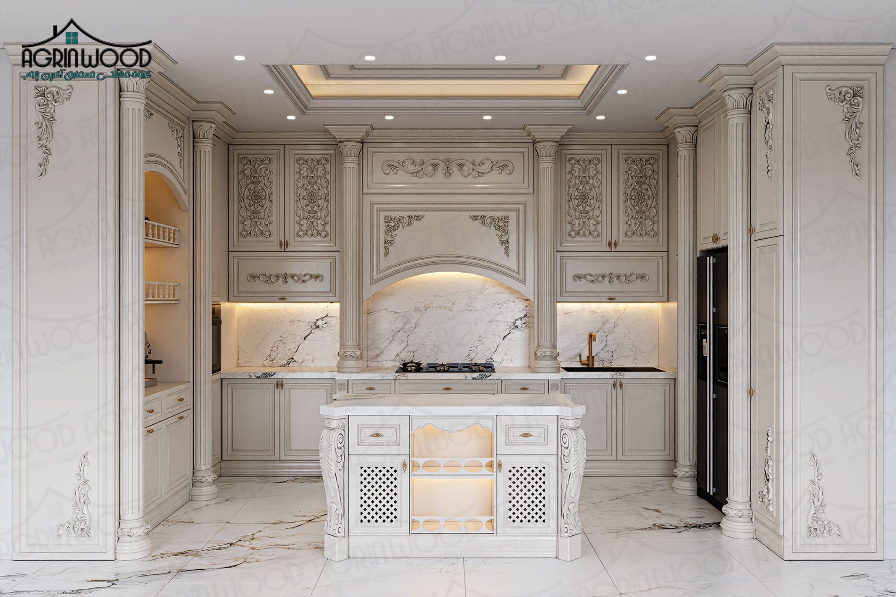 رنگ کابینت کرم