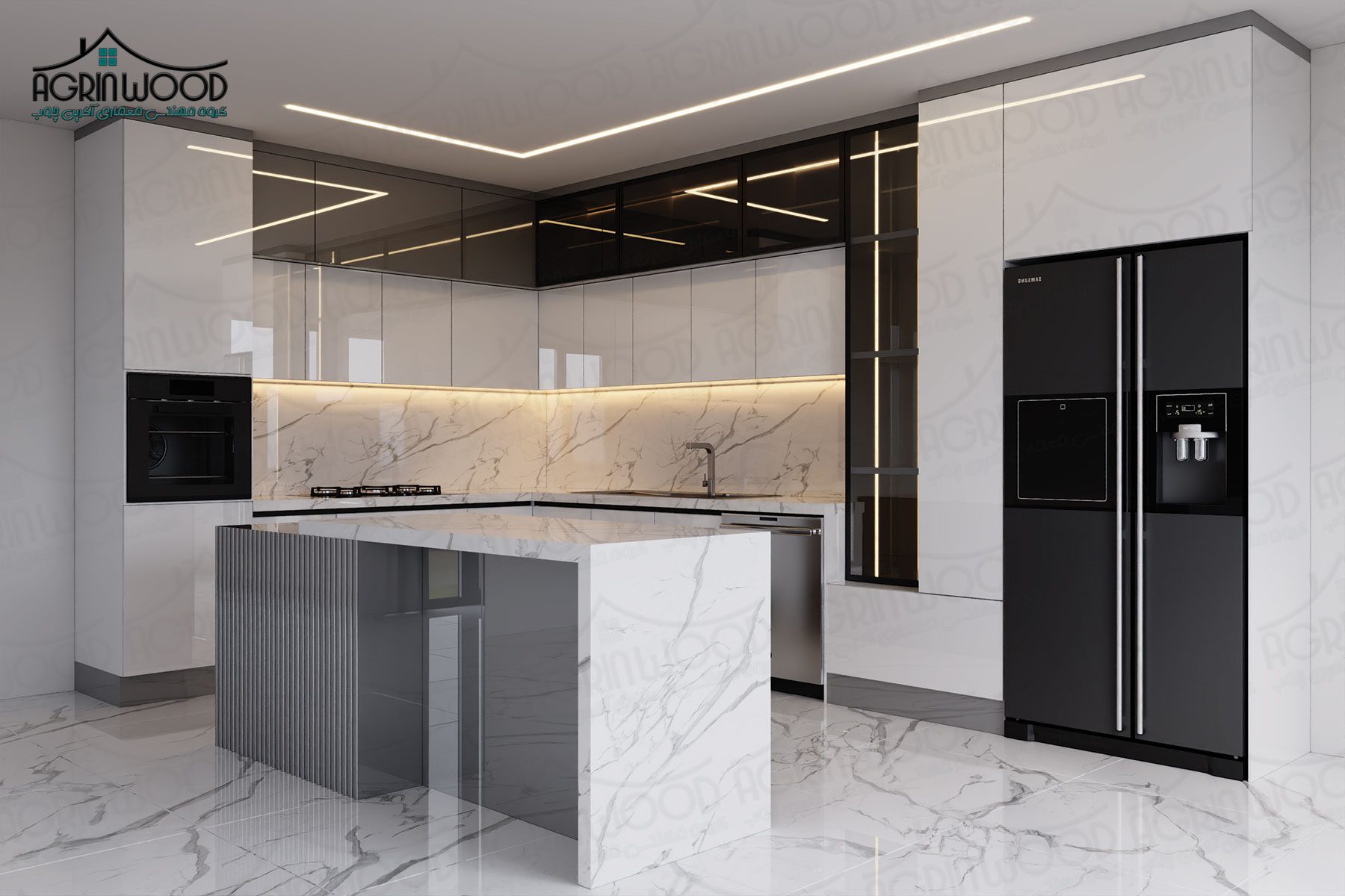 چیدمان جدید آشپزخانه مدرن