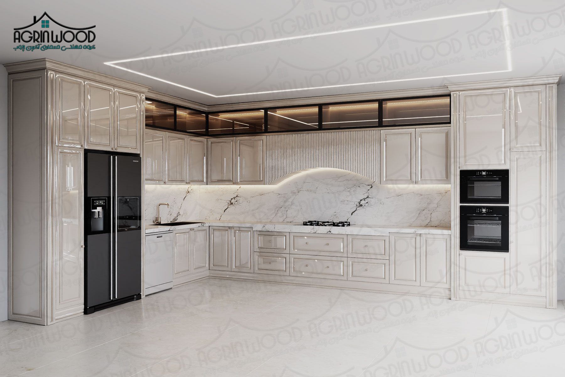 کابینت نئوکلاسیک ساده کابینت نئوکلاسیک ساده