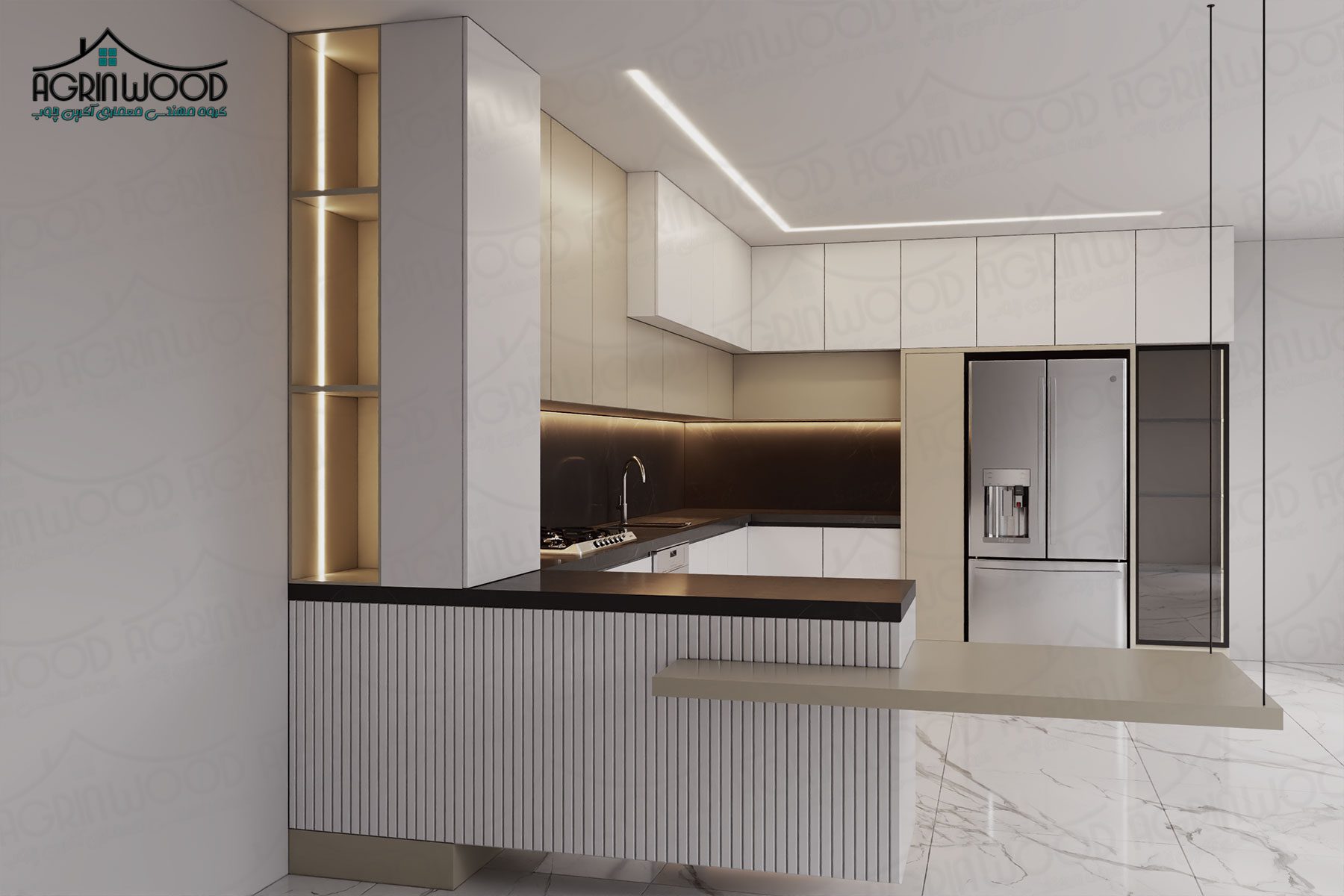 چیدمان جدید آشپزخانه مدرن