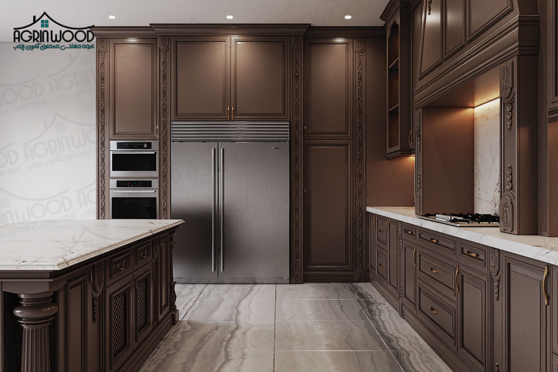 کابینت وکیوم طرح چوب