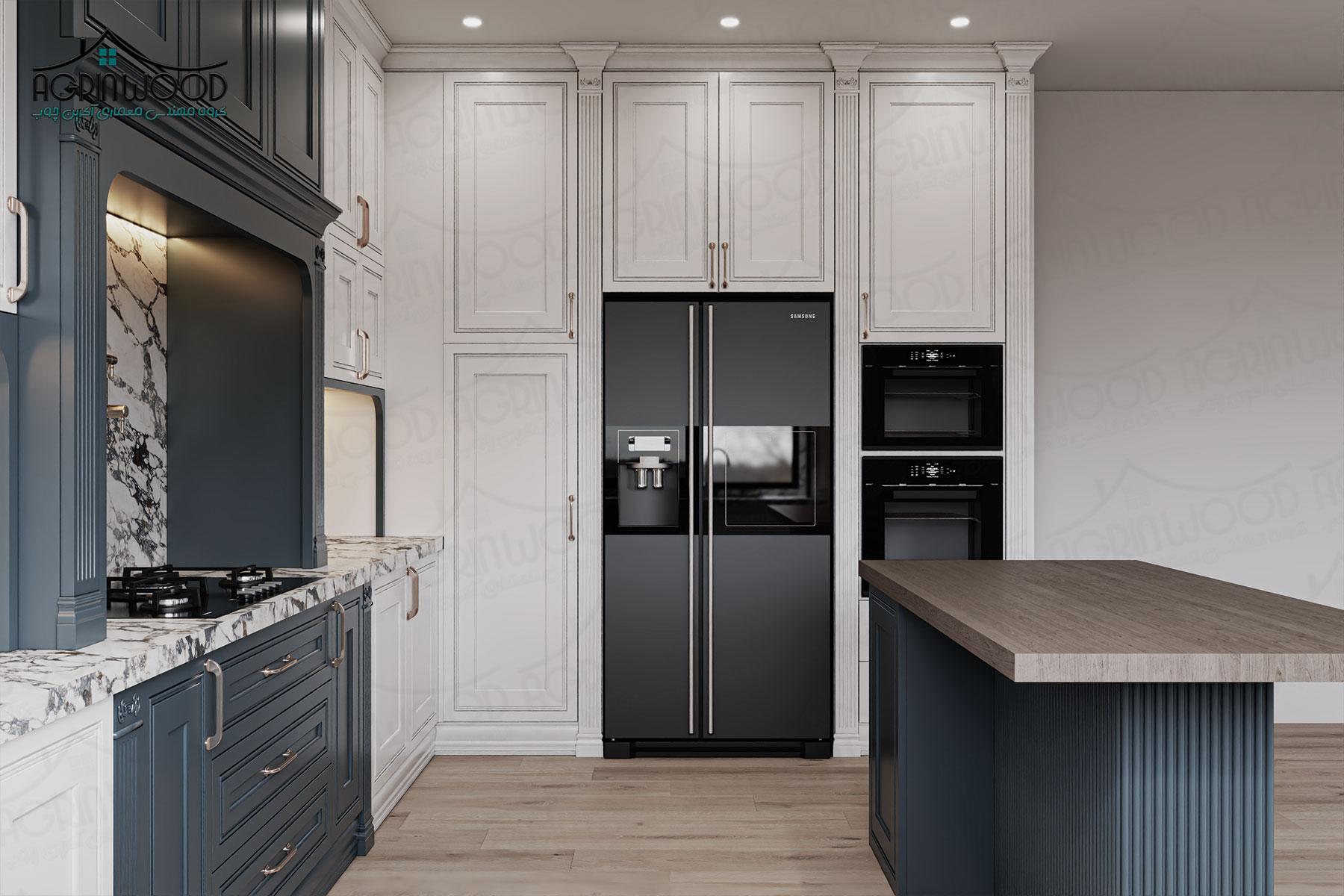 آشپزخانه جدید نئوکلاسیک شیک