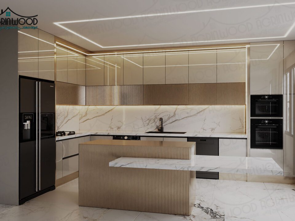 کابینت کرم طلایی