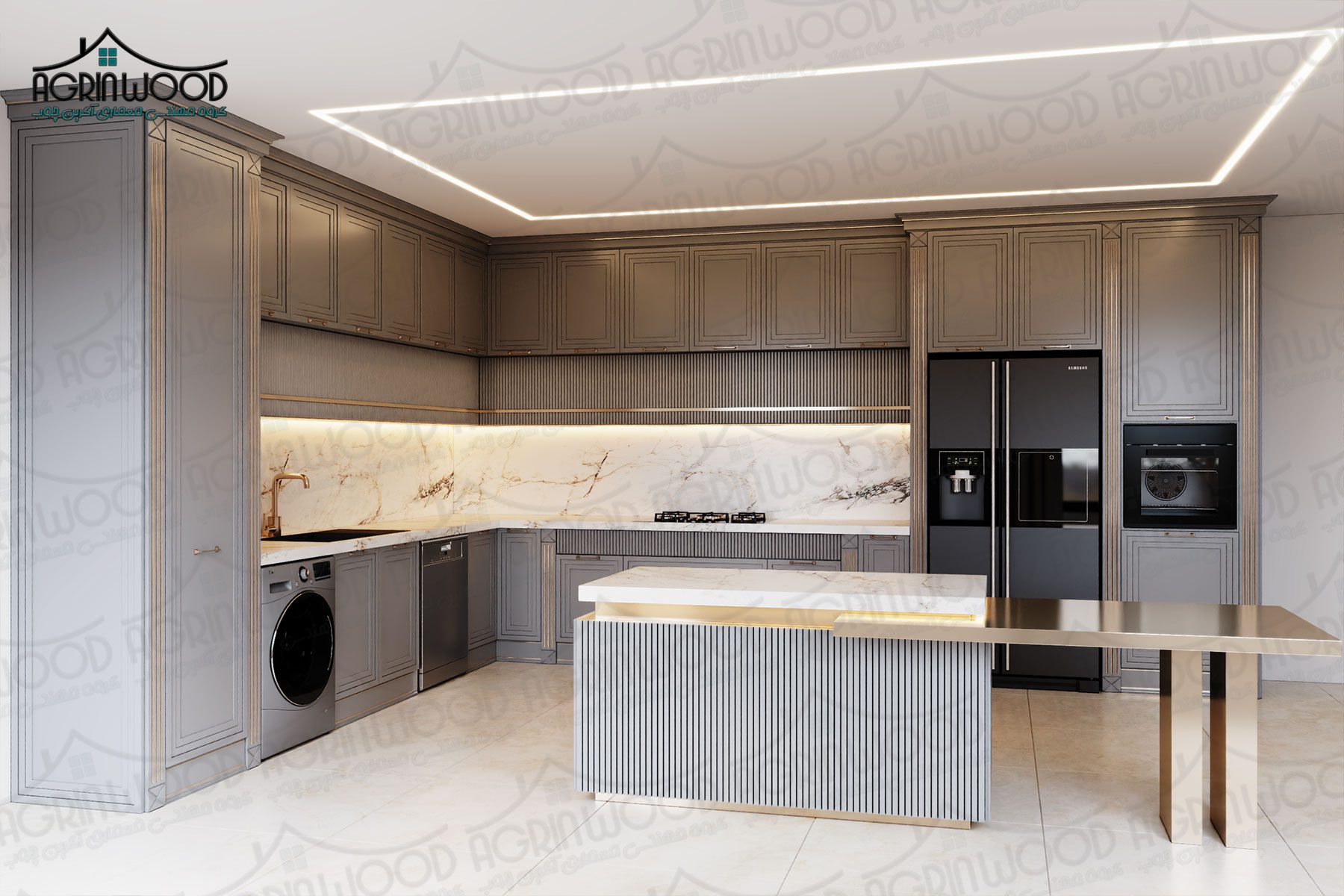 کابینت نئوکلاسیک ساده