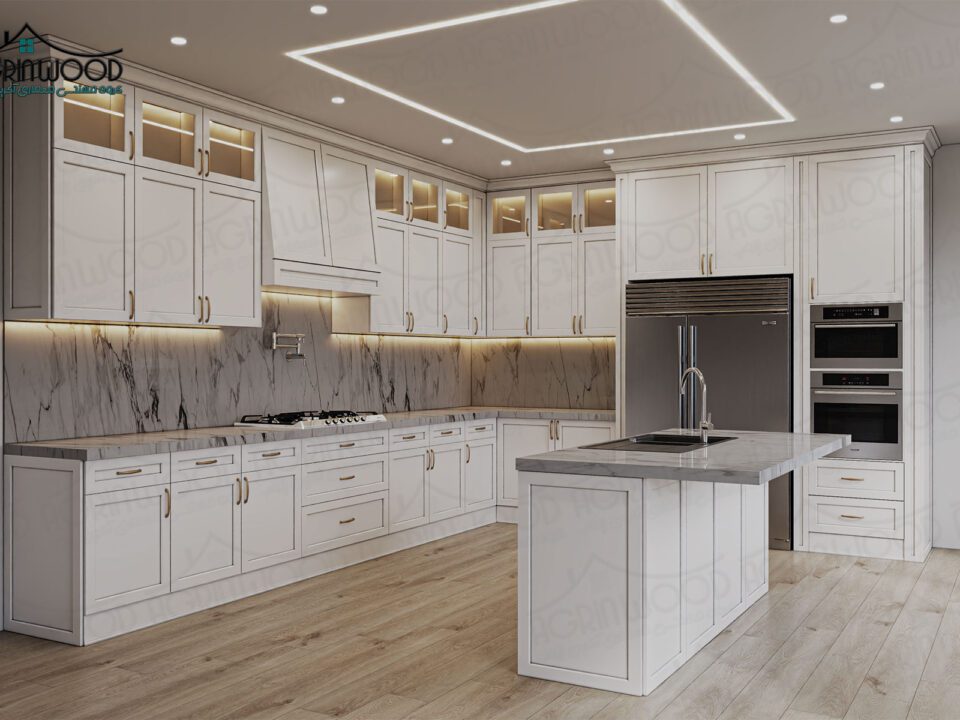 طرح جدید کابینت آشپزخانه سفید