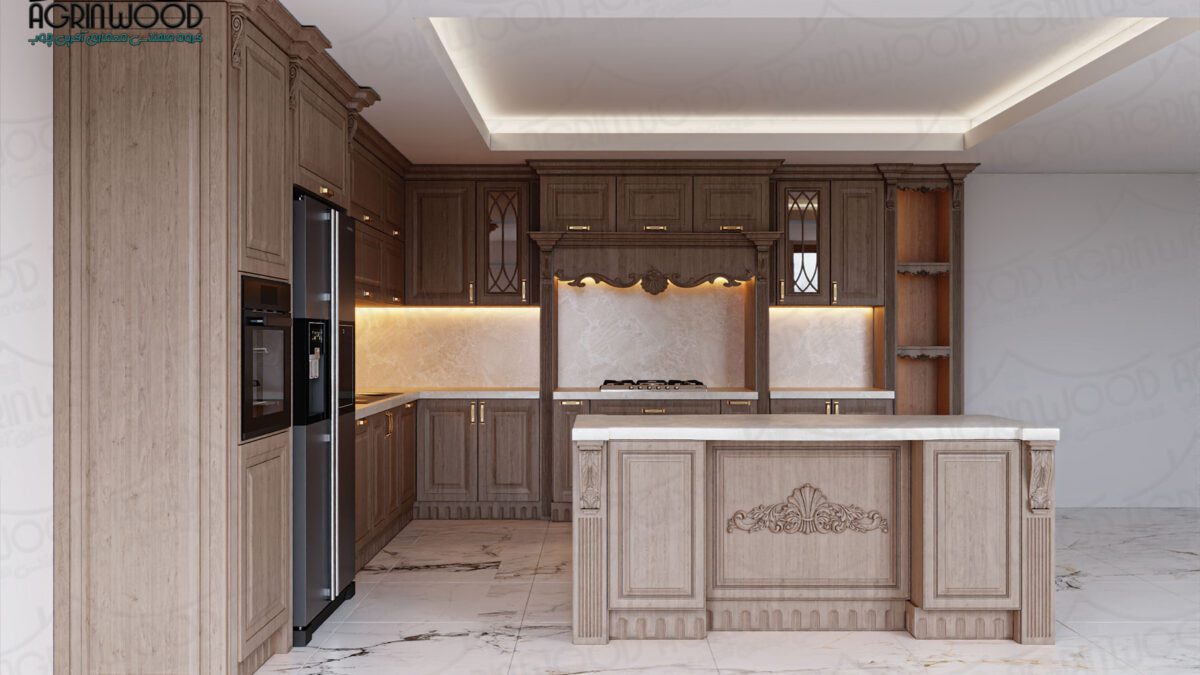 کابینت وکیوم طرح چوب