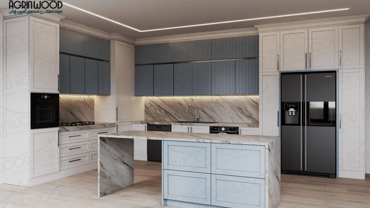 کابینت وکیوم نئوکلاسیک دو رنگ