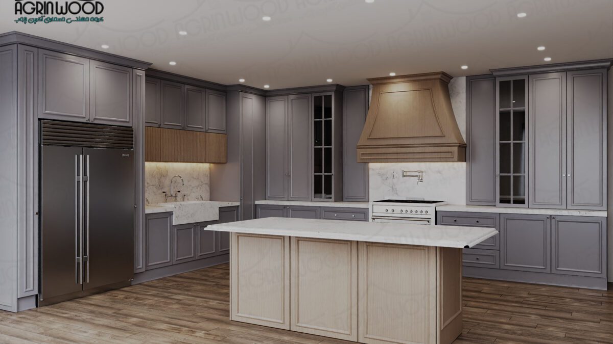 کابینت نئوکلاسیک رنگ یا روکش وکیوم