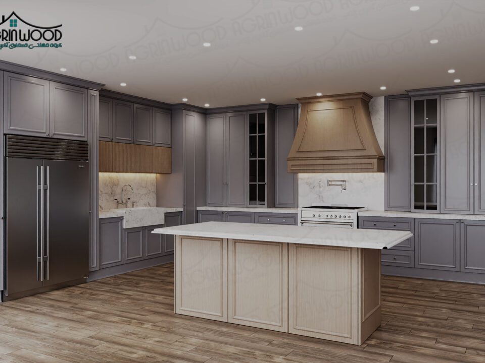 کابینت نئوکلاسیک رنگ یا روکش وکیوم