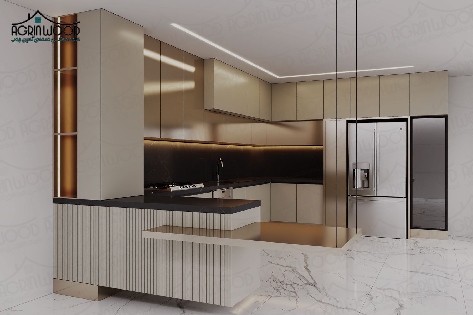 تعویض درب کابینت مدرن