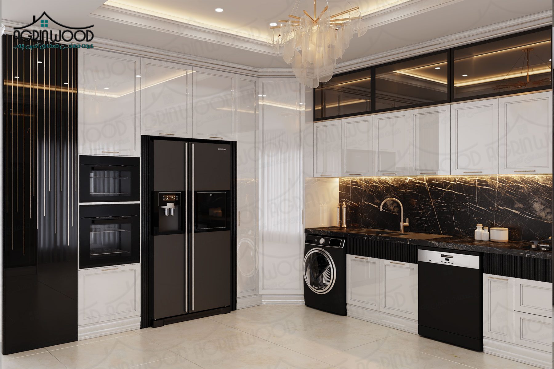 مدل کابینت انزو سفید