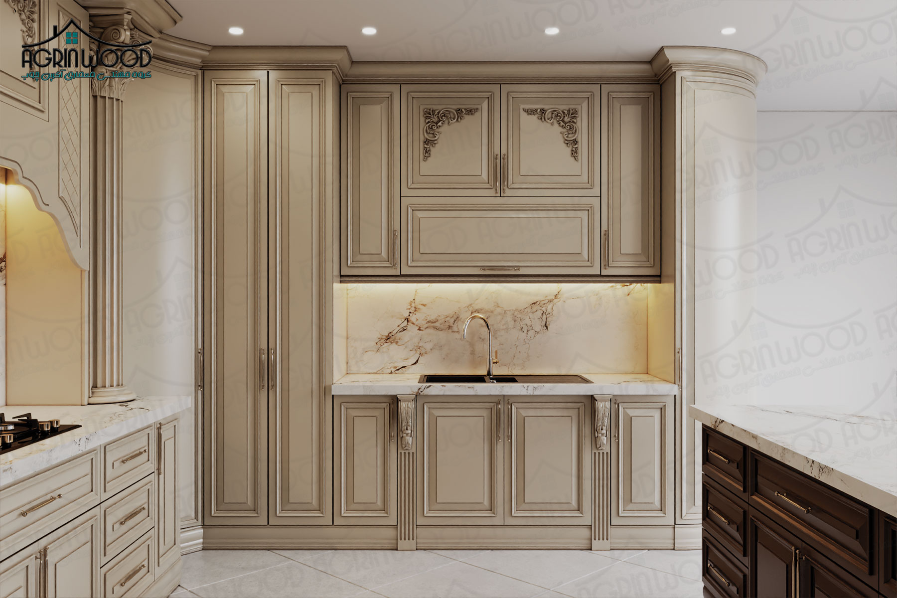 خرید کابینت روکش چوب