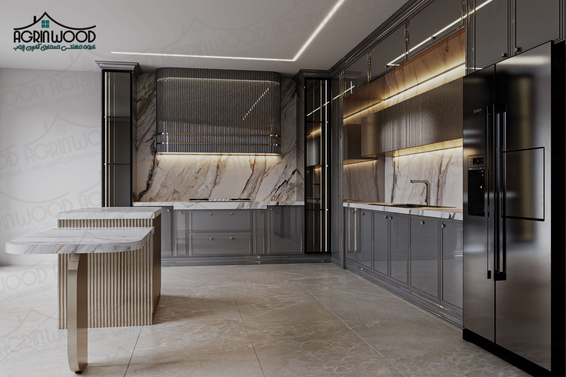 بهترین کابینت نئوکلاسیک شیک