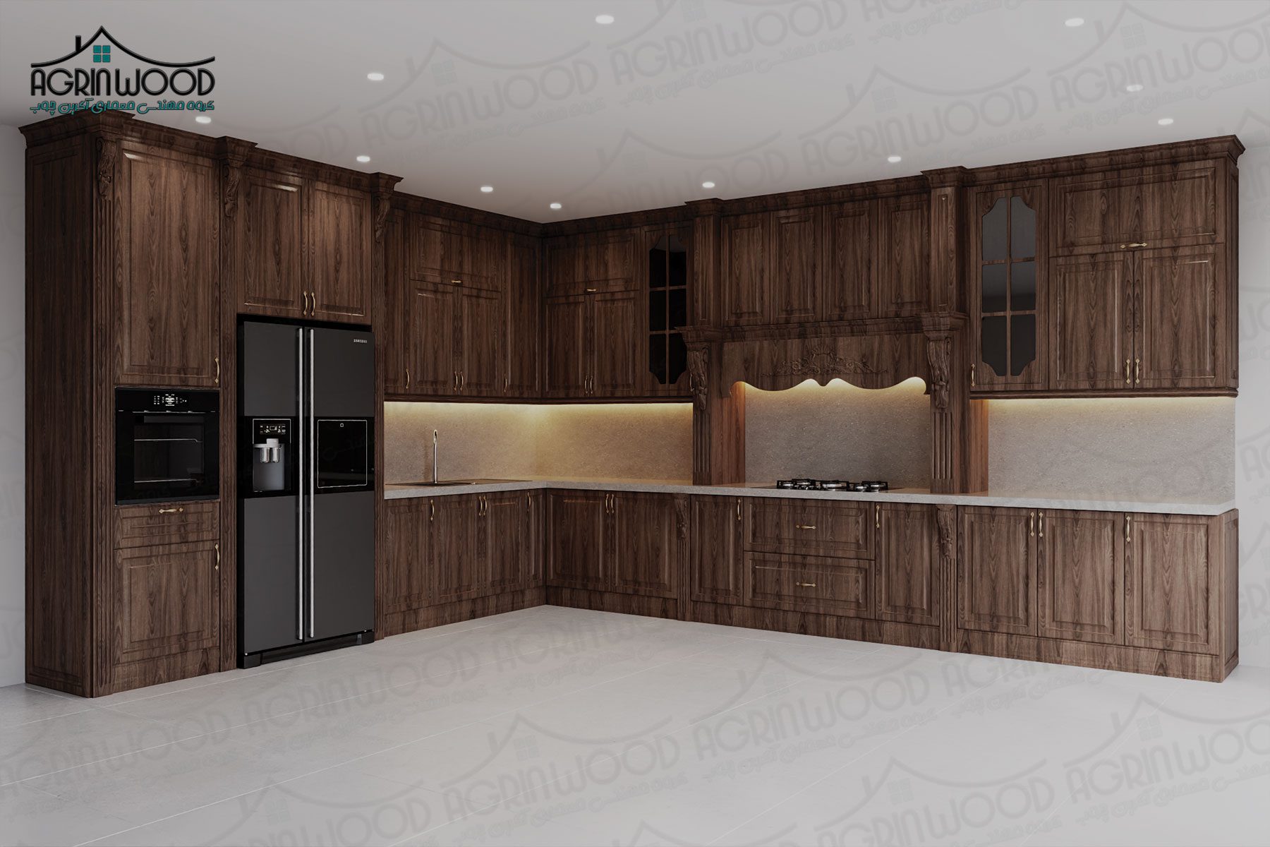 کابینت آشپزخانه تمام چوب کابینت آشپزخانه تمام چوب