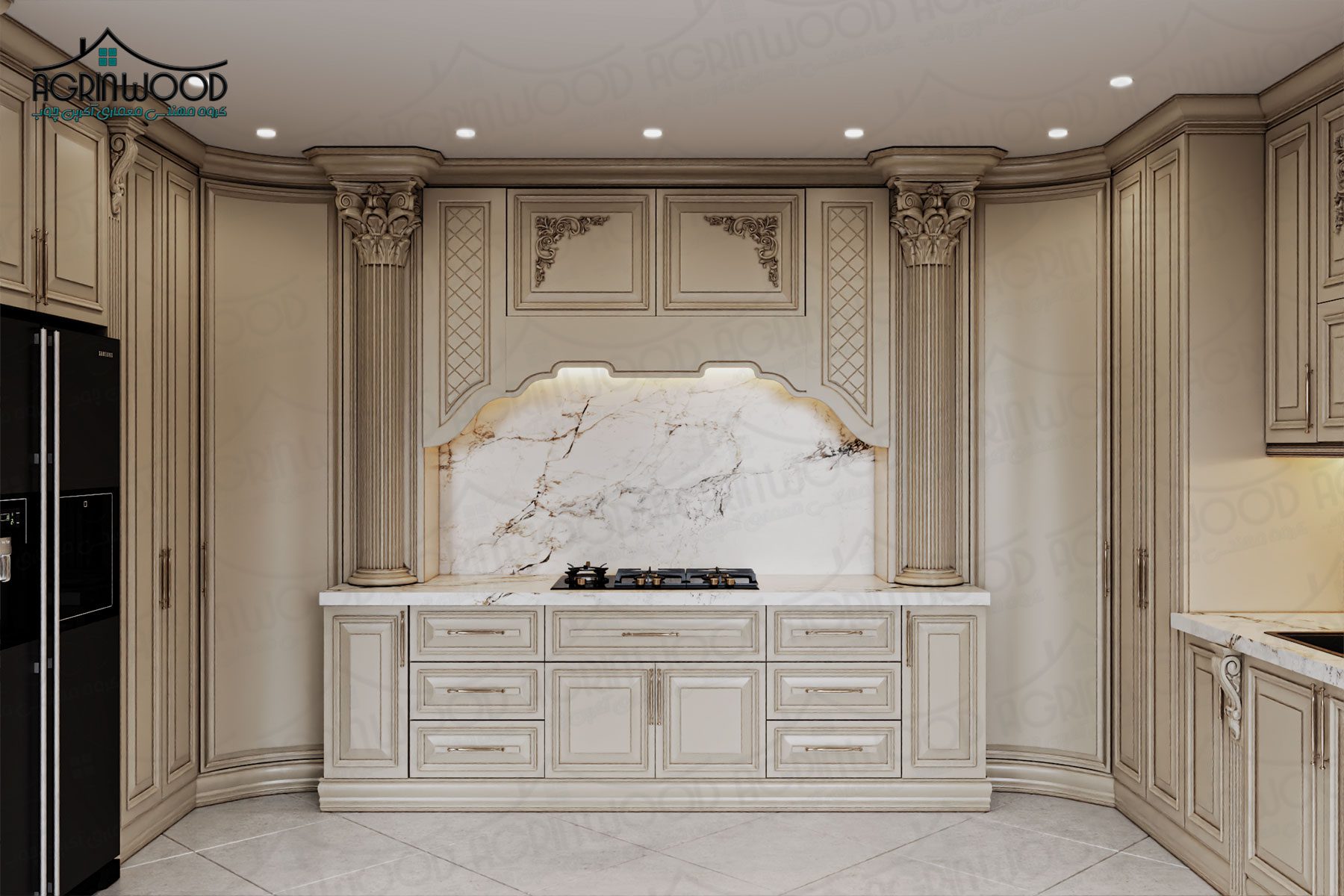 کابینت نوین روکش چوب