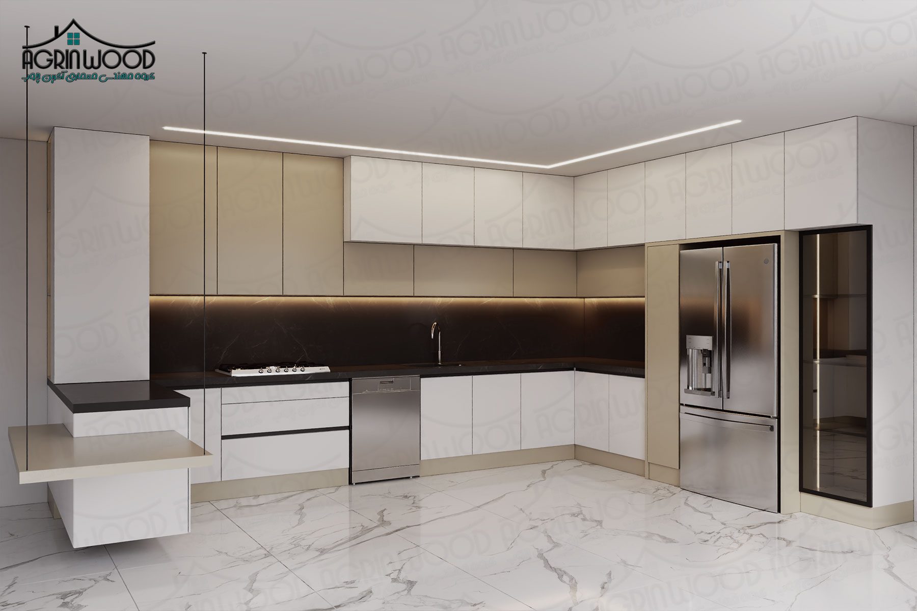 طرح جدید کابینت کرم