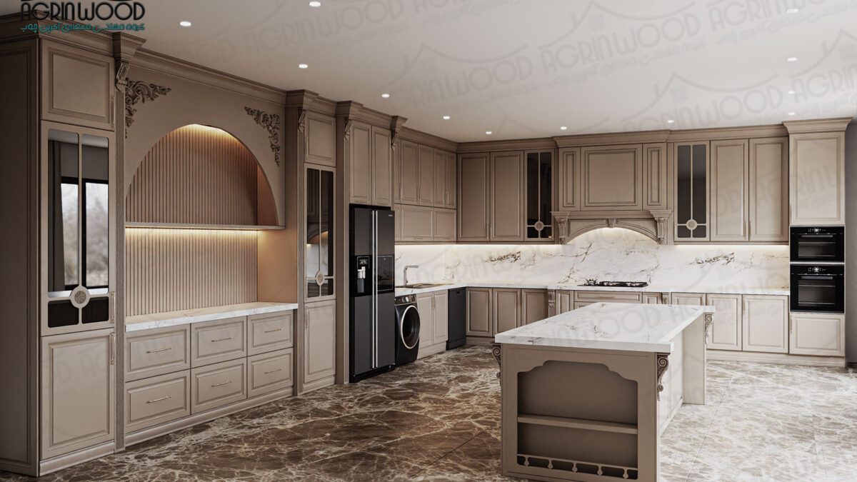 بهترین رنگ کابینت روکش چوب