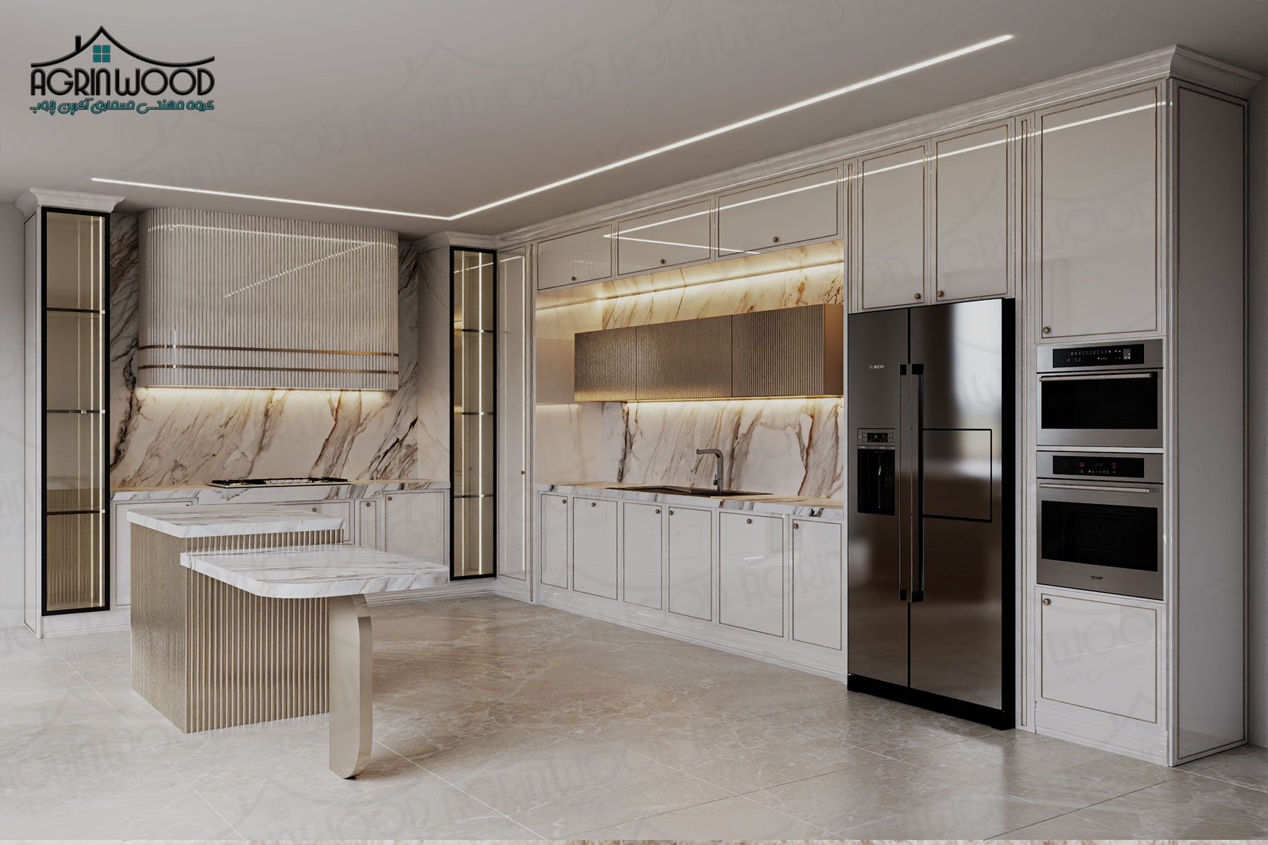 مدل کابینت انزو سفید