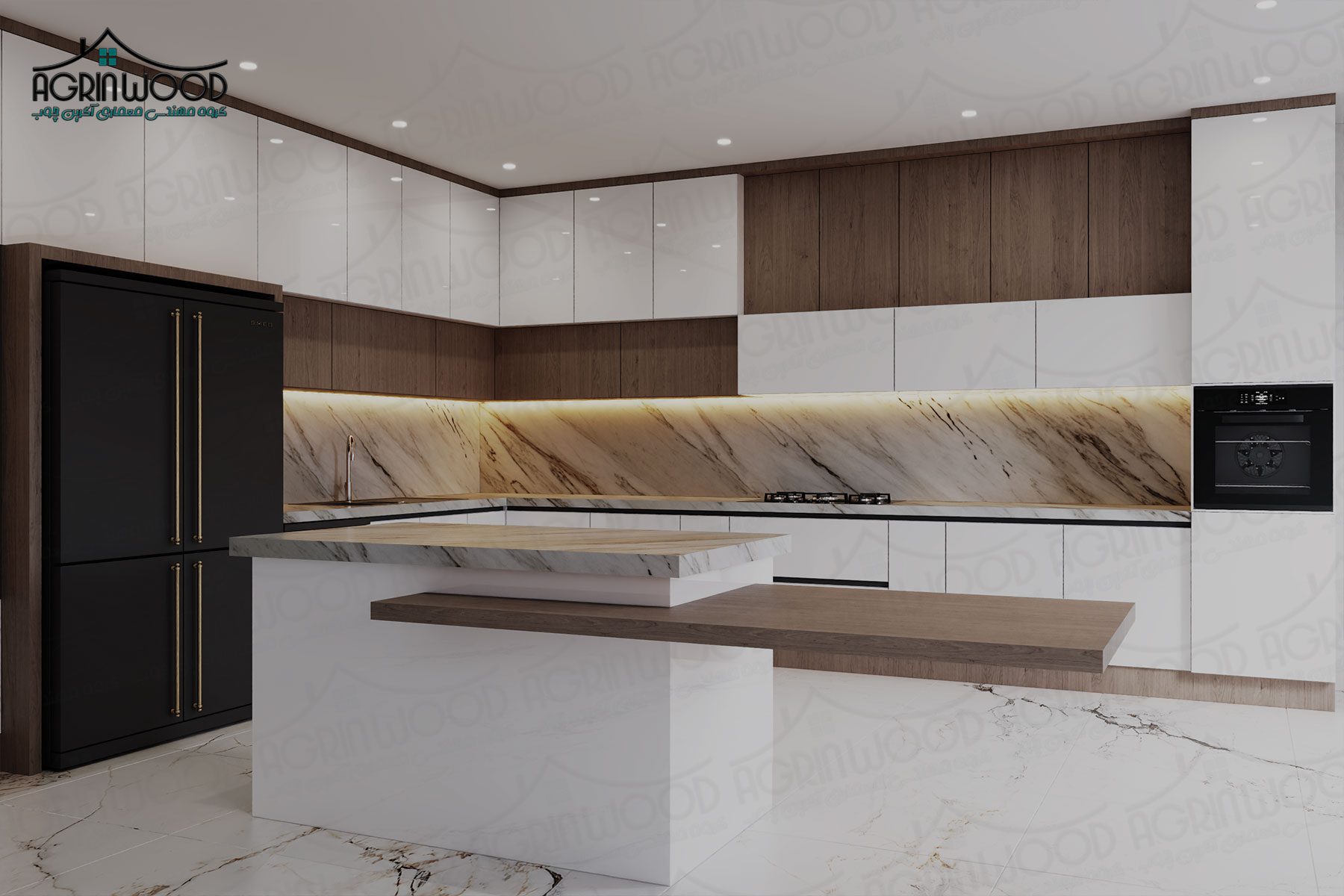 بهترین مدل کابینت ام دی اف سفید
