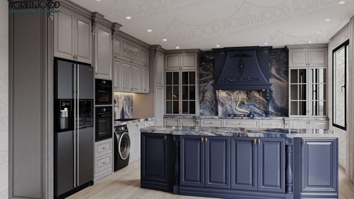 خرید کابینت دو رنگ