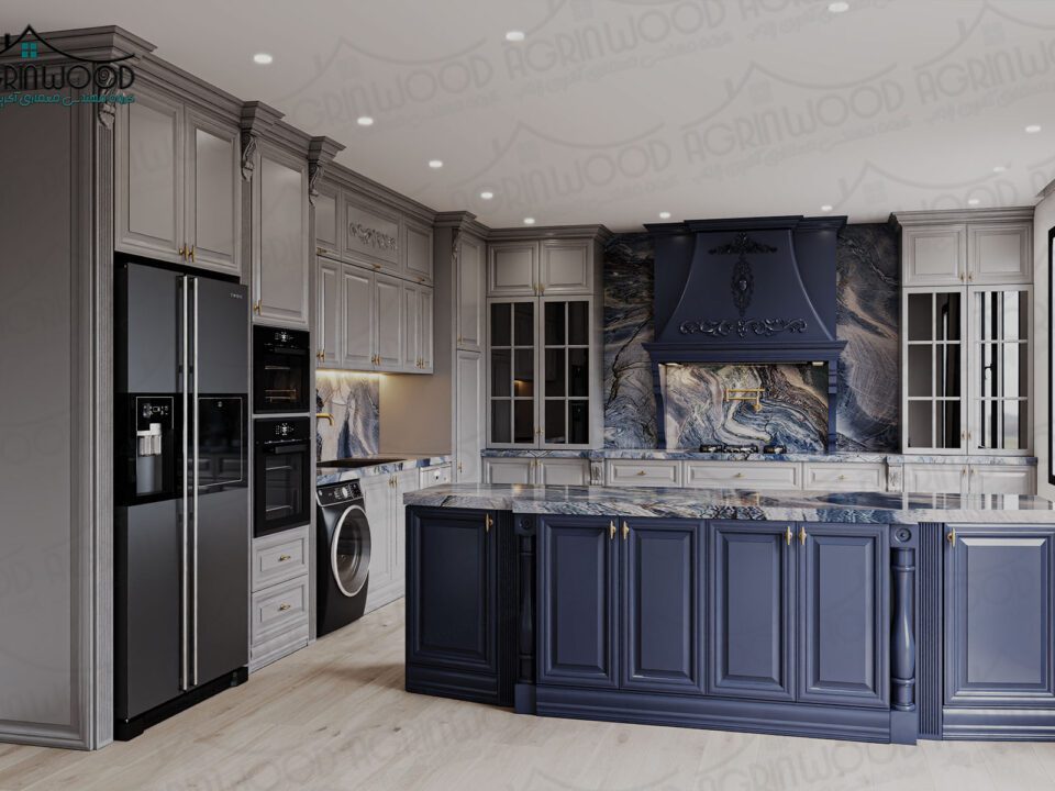 خرید کابینت دو رنگ