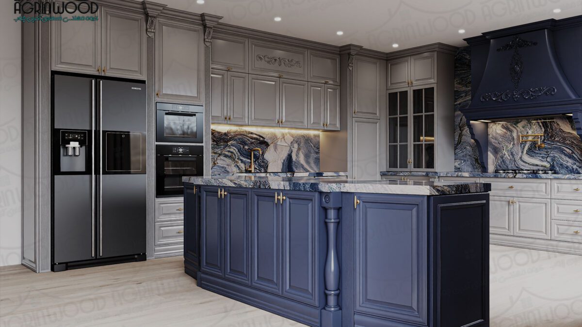 بهترین طرح کابینت دو رنگ