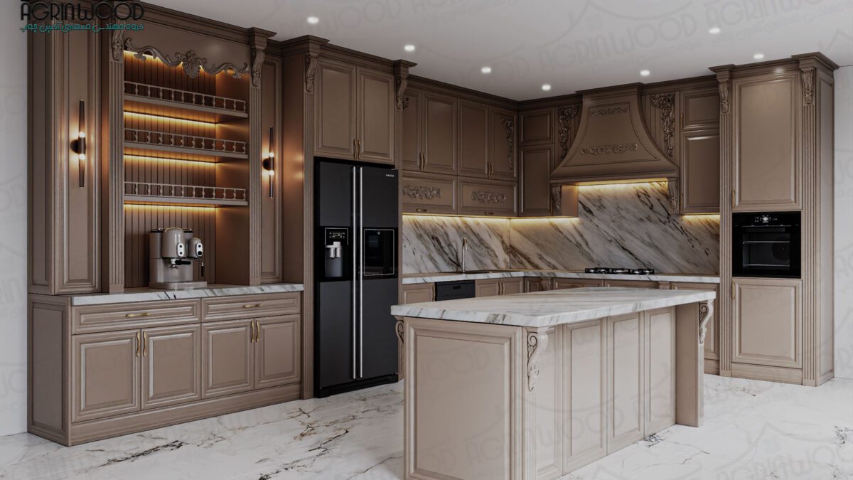 خرید کابینت روکش چوب