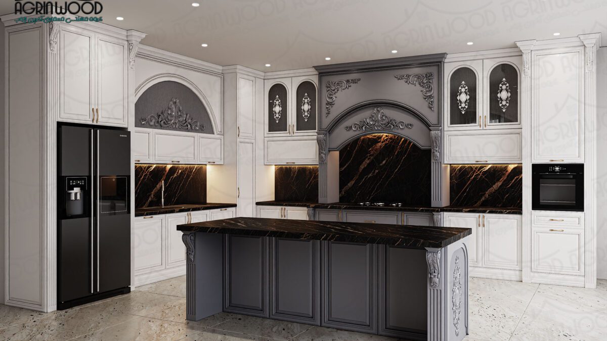 کابینت نوین دو رنگ