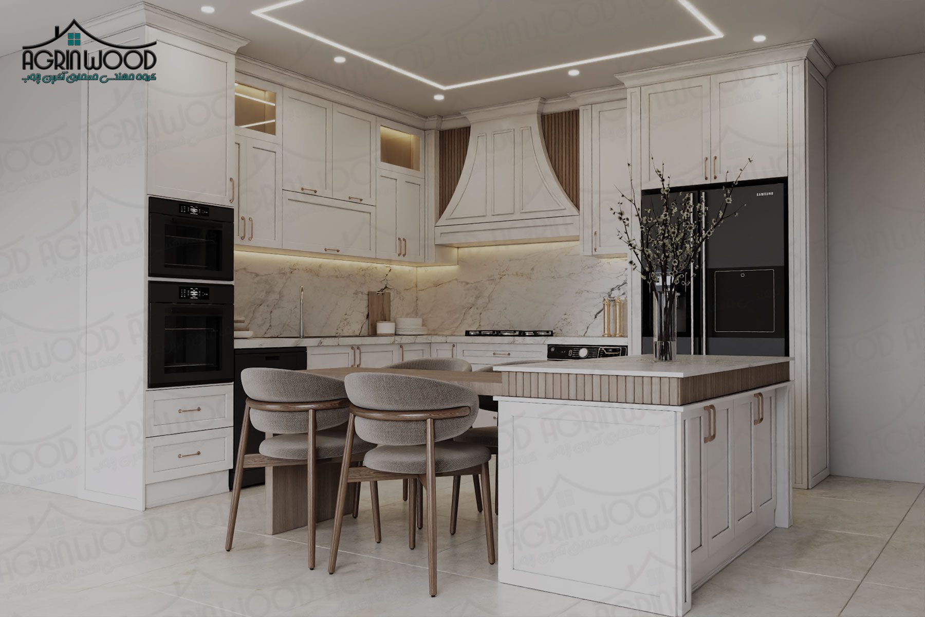 بهترین کابینت نئوکلاسیک شیک