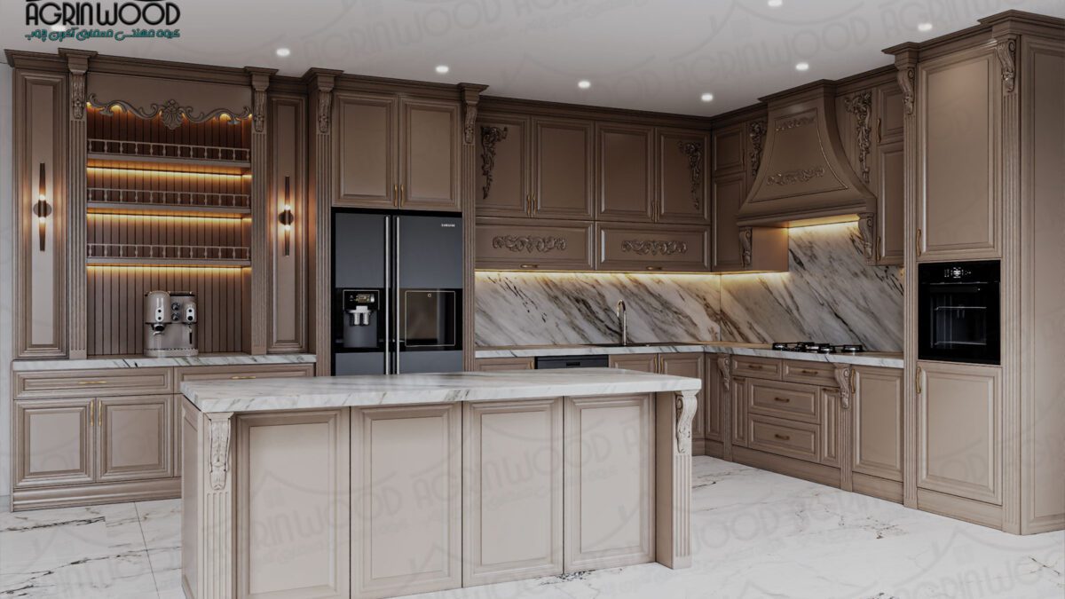 کابینت نوین روکش چوب