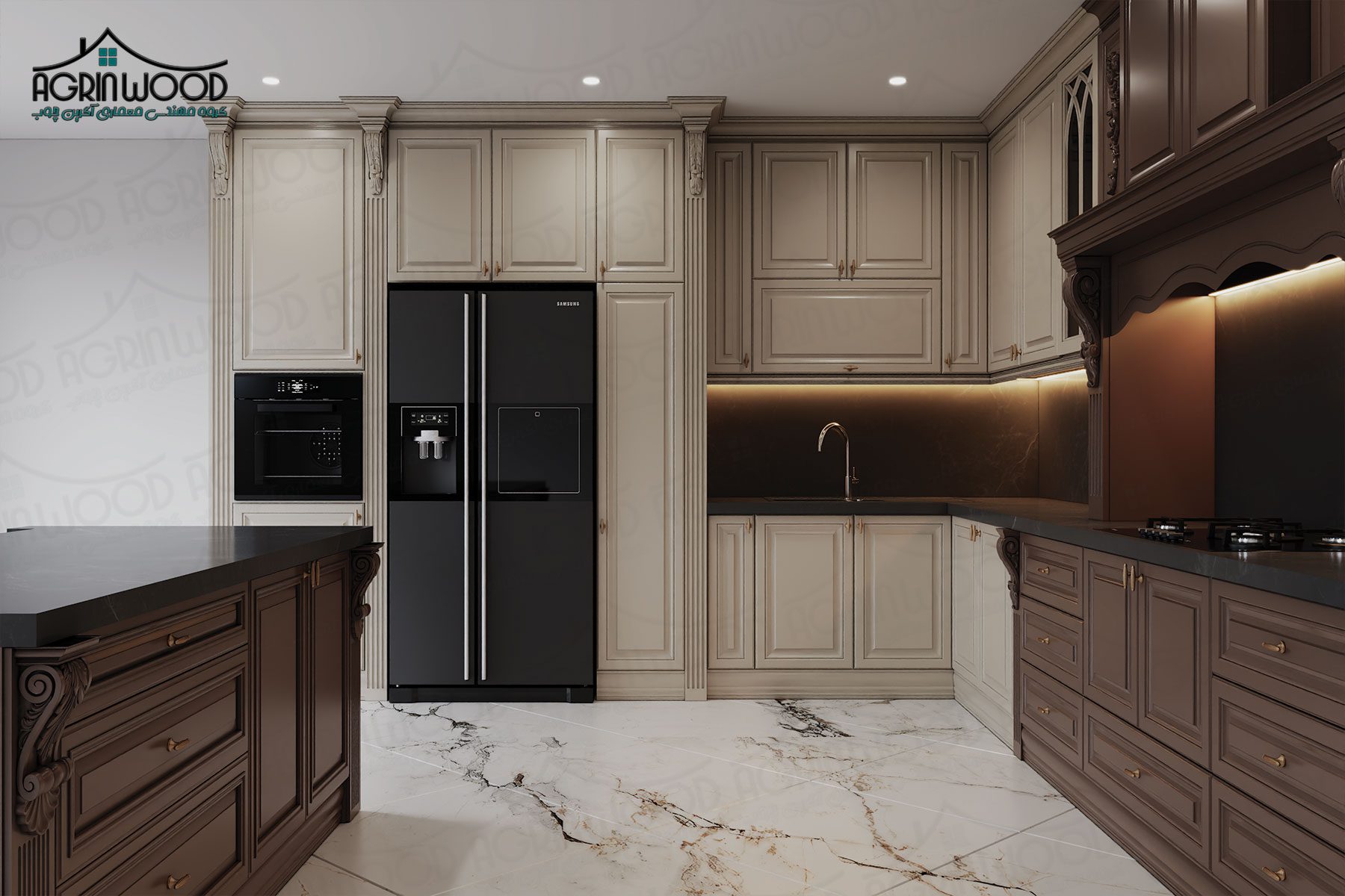 جدیدترین کابینت کلاسیک کرم