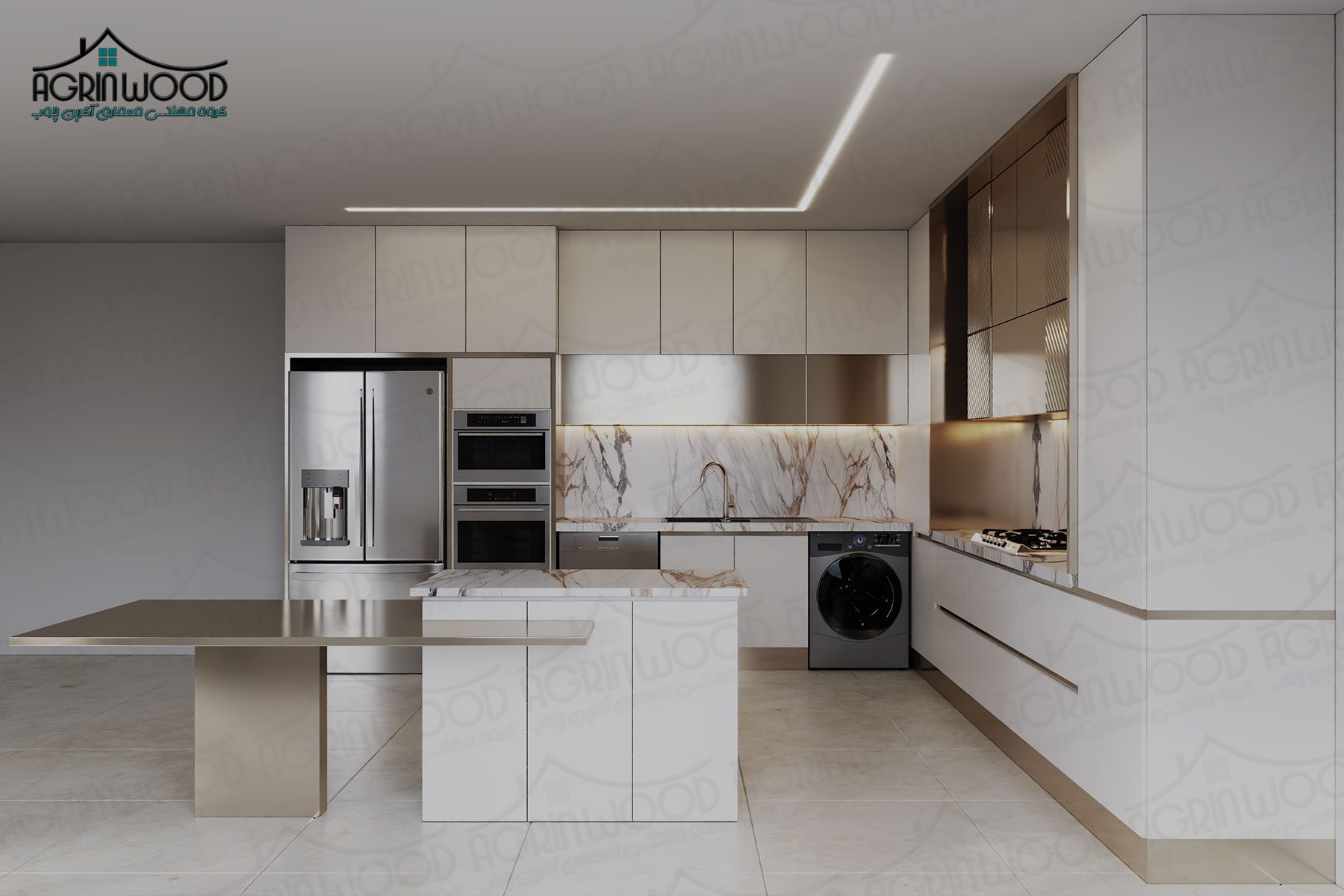 مدل کابینت های گلاس سفید طلایی مدل کابینت های گلاس سفید طلایی