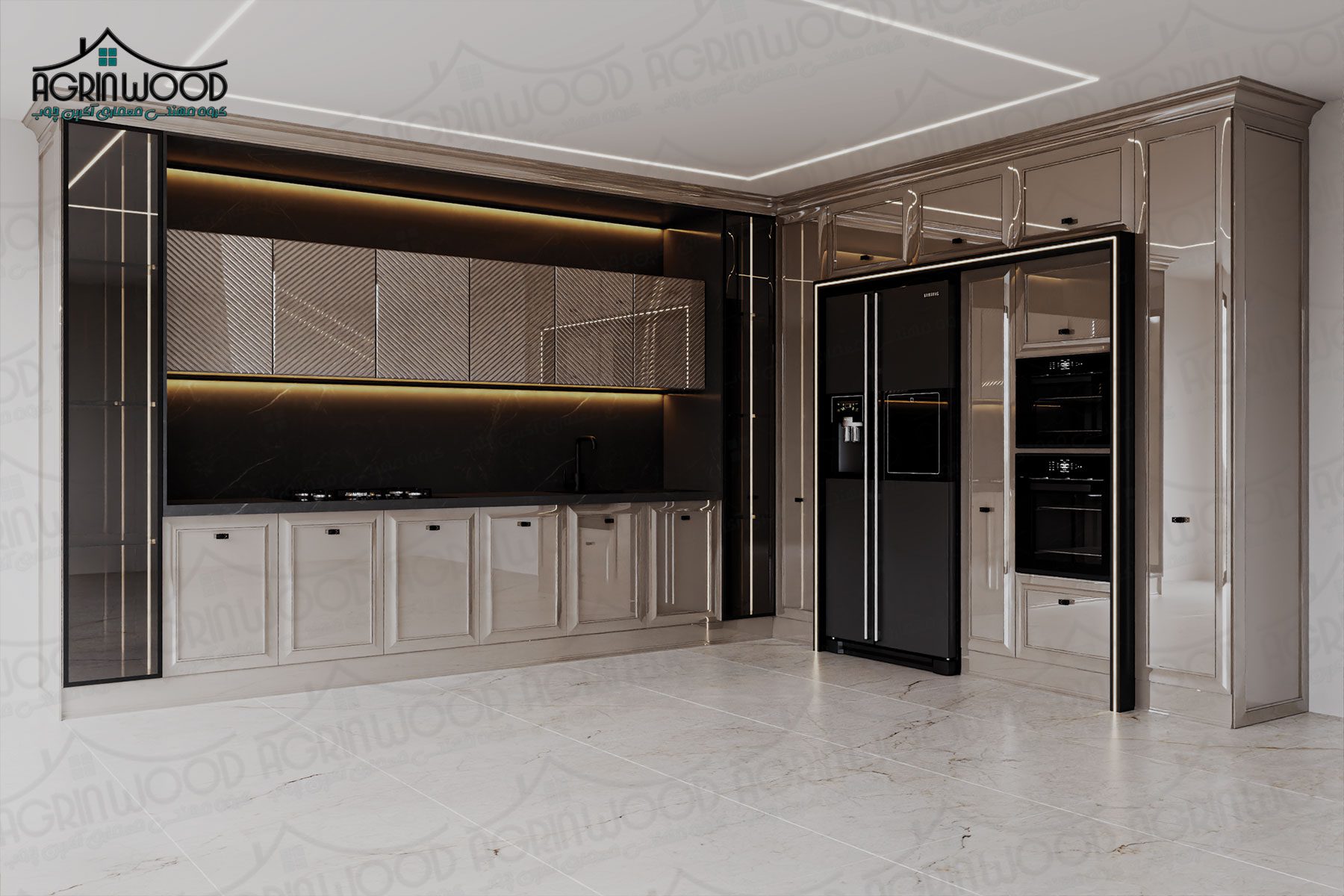 کابینت روکش چوب بهتره یا کف تراش