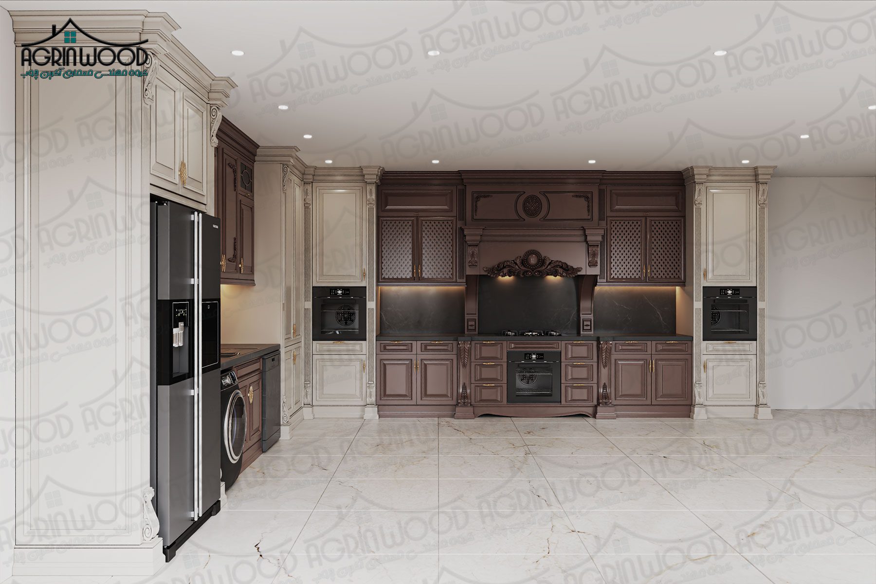 کابینت ممبران دورنگ ساده