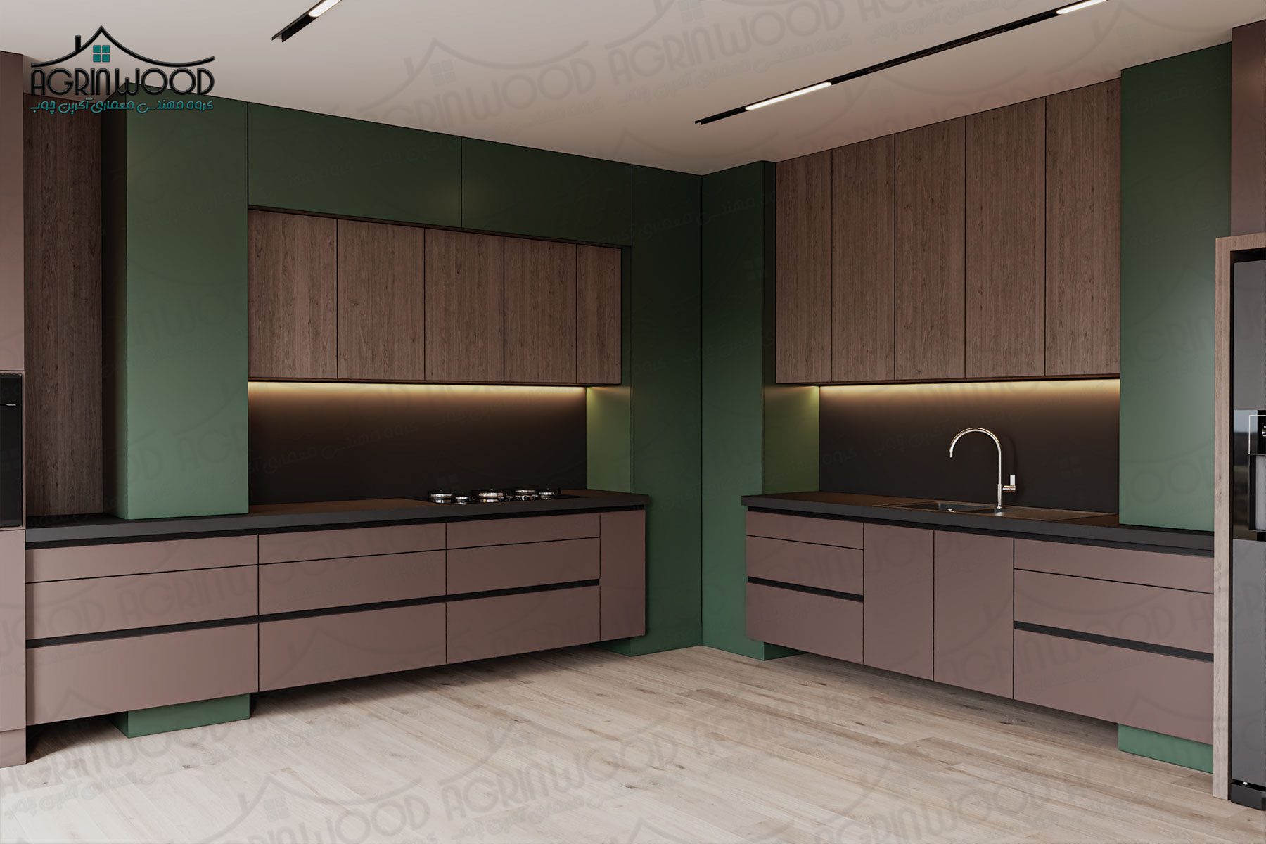 ۳ مدل کابینت ام دی اف دو رنگ ۳ مدل کابینت ام دی اف دو رنگ