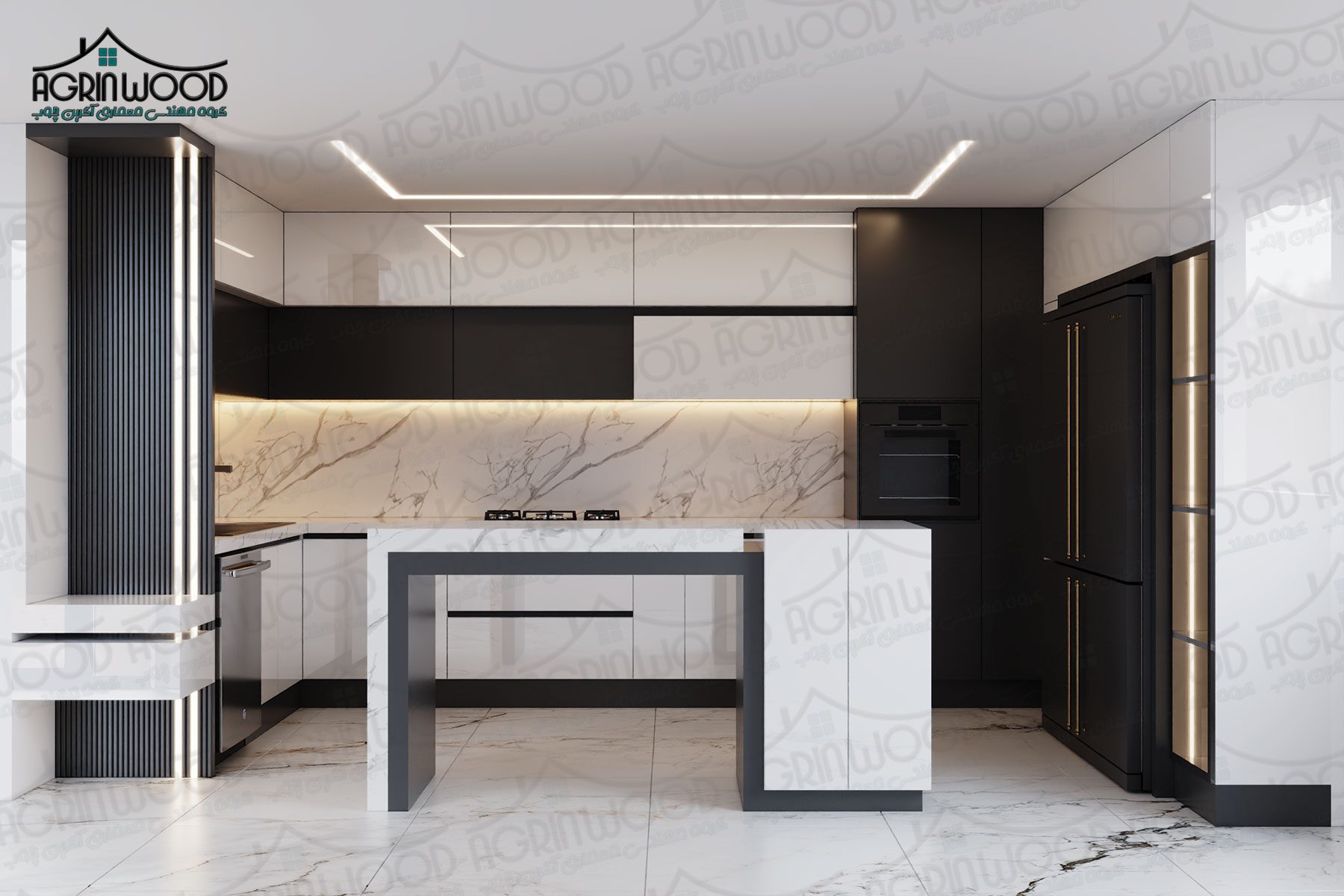 کابینت های گلاس با درب فریم لس کابینت های گلاس با درب فریم لس