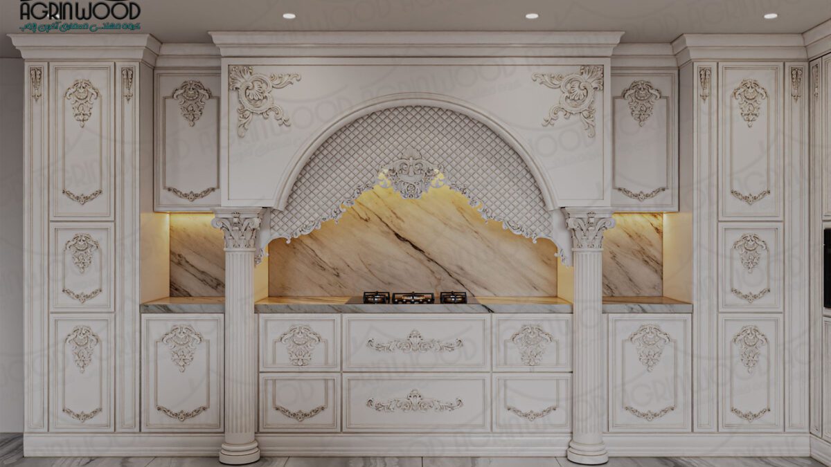 کابینت روکش چوب ترکیبی