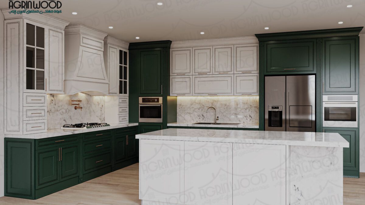 ۳ ترکیب دو رنگ کابینت