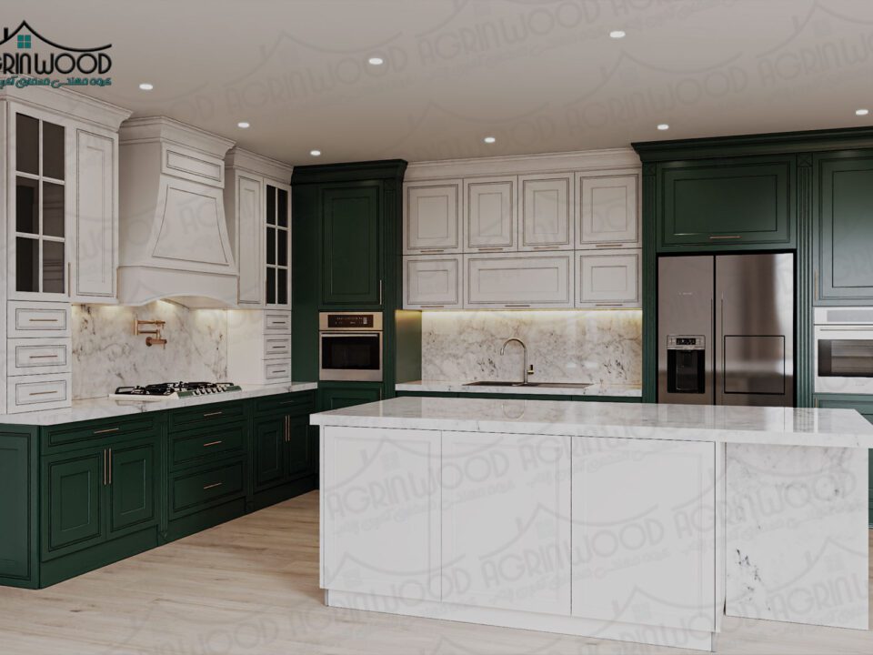 ۳ ترکیب دو رنگ کابینت